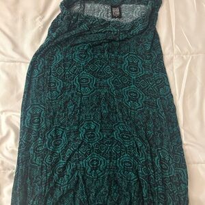 Nollie Teal and Black Maxi Skirt